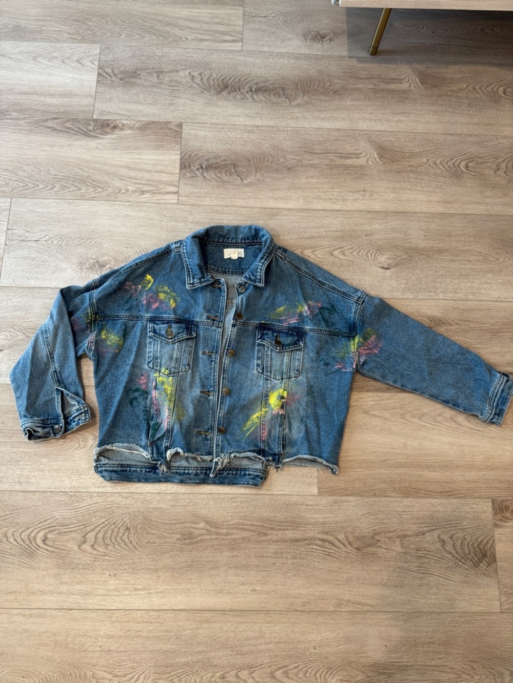 Oversized Caution To The Wind Blue Denim Jacket